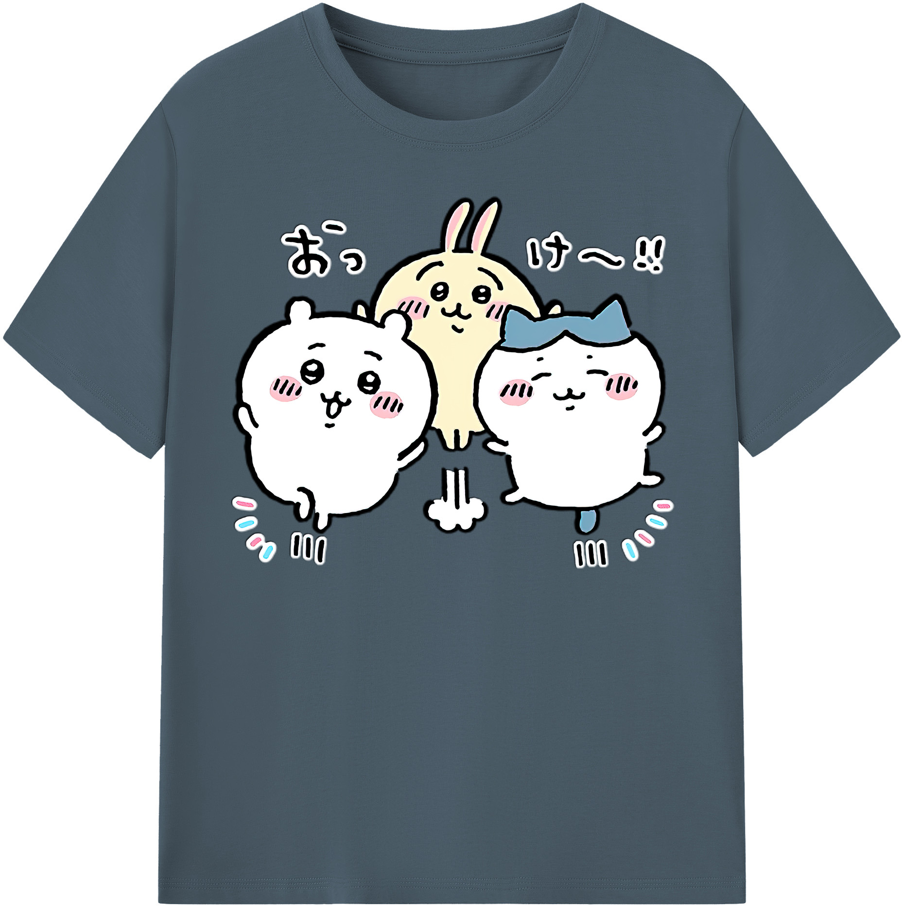 （画像用） ちいかわ ちいかわ Chii-kawa chiikawa 綿100％半袖Tシャツ（フロントプリント）